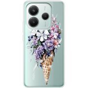 Чохол зі стразами Xiaomi Redmi Note 14 5G Ice Cream Flowers