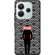 Чорний чохол BoxFace Xiaomi Redmi Note 14 5G Man Pattern