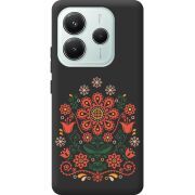 Чорний чохол BoxFace Xiaomi Redmi Note 14 5G Ukrainian Ornament