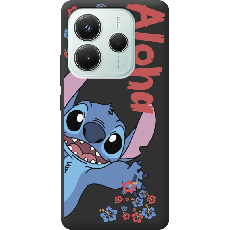 Чорний чохол BoxFace Xiaomi Redmi Note 14 5G Гавайський гість Stich