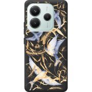 Чорний чохол BoxFace Xiaomi Redmi Note 14 5G Ластівки