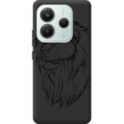 Чорний чохол BoxFace Xiaomi Redmi Note 14 5G Lion