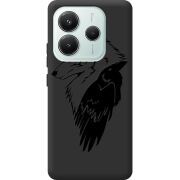 Чорний чохол BoxFace Xiaomi Redmi Note 14 5G Wolf and Raven