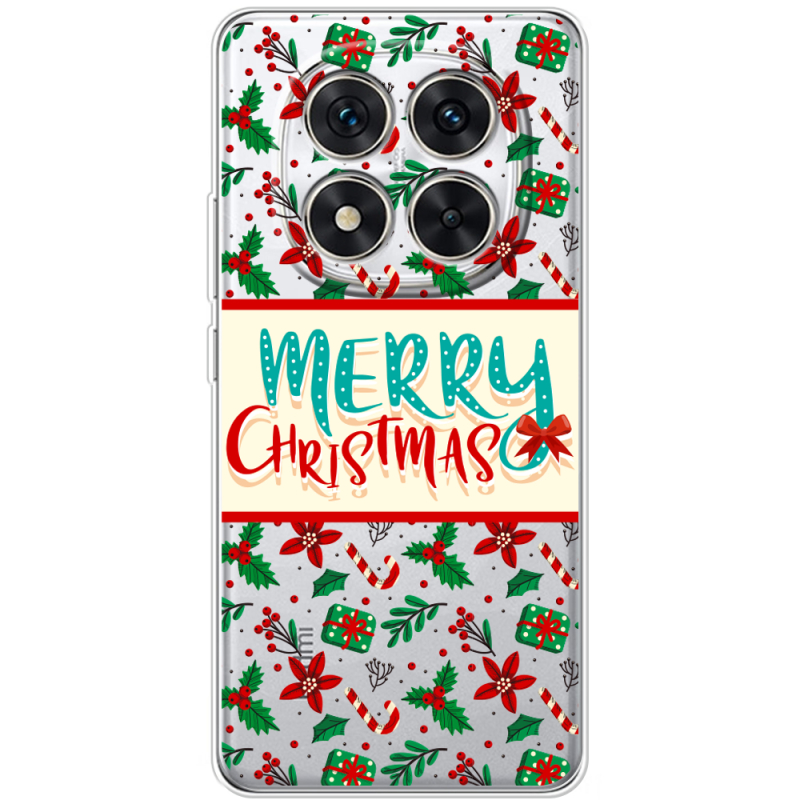 Прозорий чохол BoxFace Xiaomi Redmi Note 14 Pro 5G Vintage Christmas Pattern