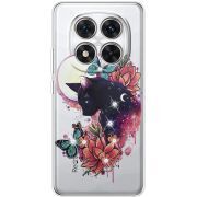 Чохол зі стразами Xiaomi Redmi Note 14 Pro 5G Cat in Flowers