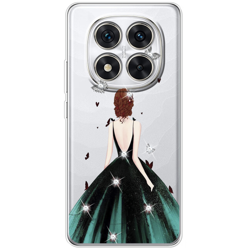 Чохол зі стразами Xiaomi Redmi Note 14 Pro 5G Girl in the green dress