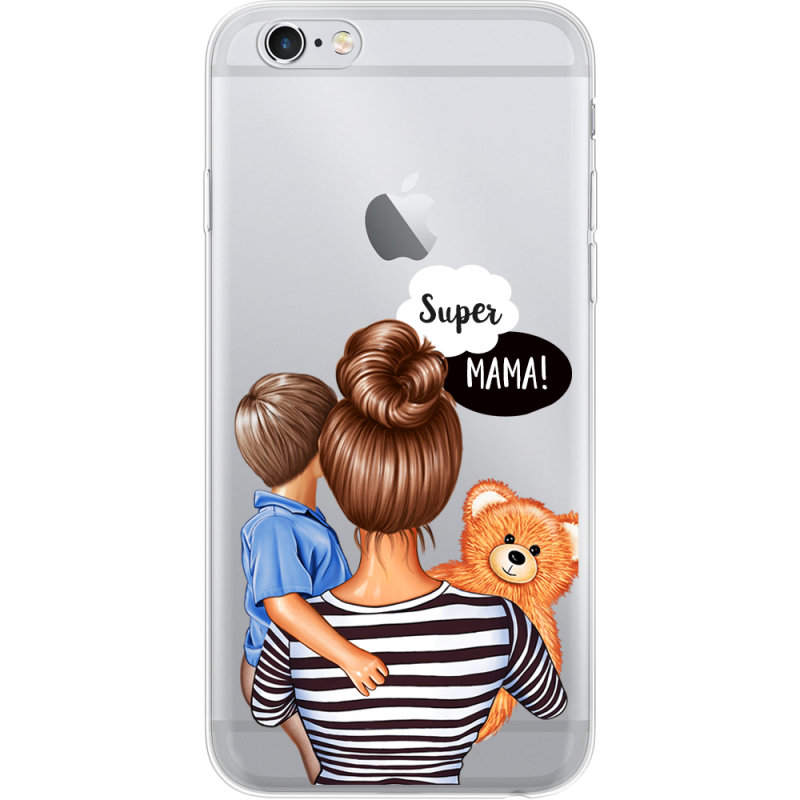 Прозрачный чехол Uprint Apple iPhone 6 Plus / 6S Plus  Super Mama and Son