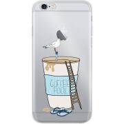 Прозрачный чехол Uprint Apple iPhone 6 Plus / 6S Plus  Segull in Cofee Pool
