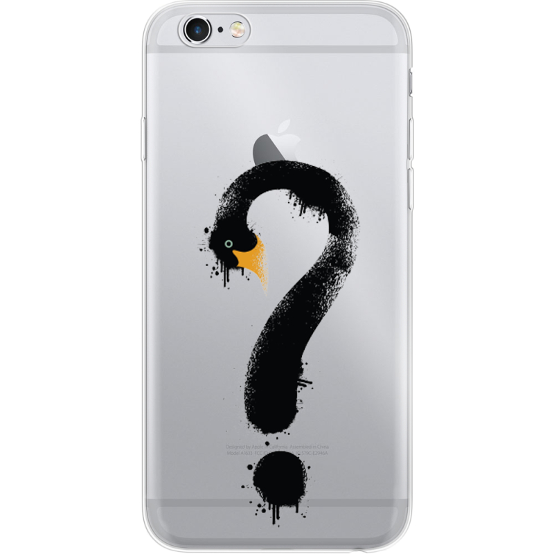Прозрачный чехол Uprint Apple iPhone 6 Plus / 6S Plus  Swan question