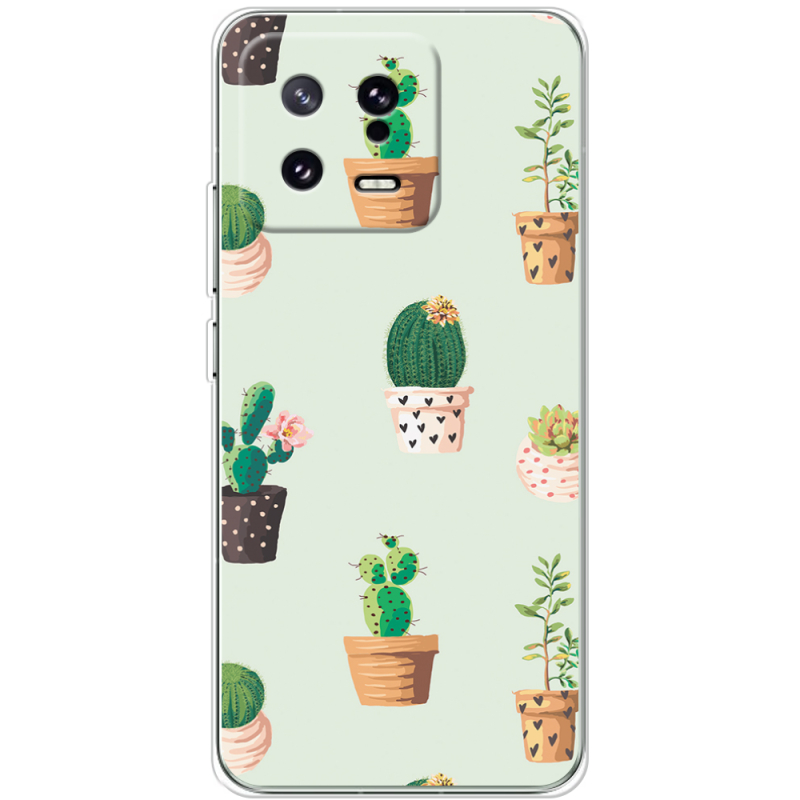 Чехол BoxFace Xiaomi 13 L-green Cacti