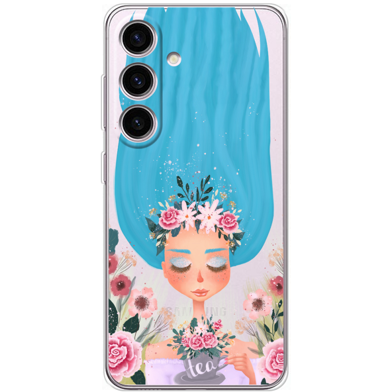 Прозорий чохол BoxFace Samsung Galaxy S25 Blue Hair