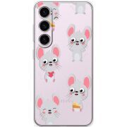Прозорий чохол BoxFace Samsung Galaxy S25 с 3D-глазками Mouse