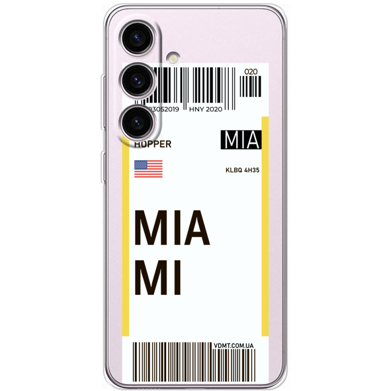 Прозорий чохол BoxFace Samsung Galaxy S25 Ticket Miami