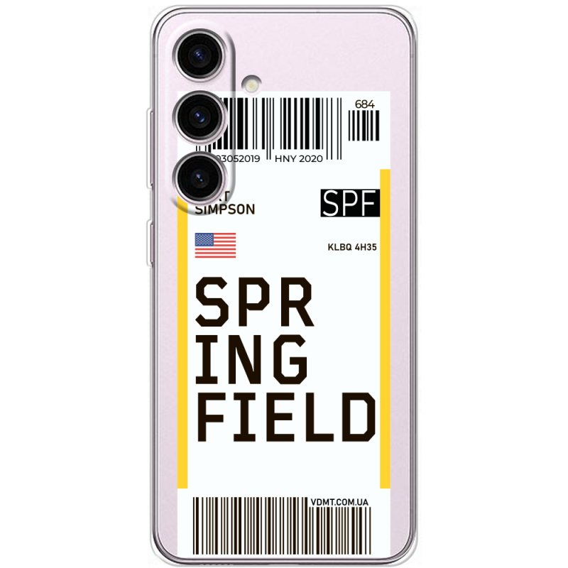 Прозорий чохол BoxFace Samsung Galaxy S25 Ticket Springfield