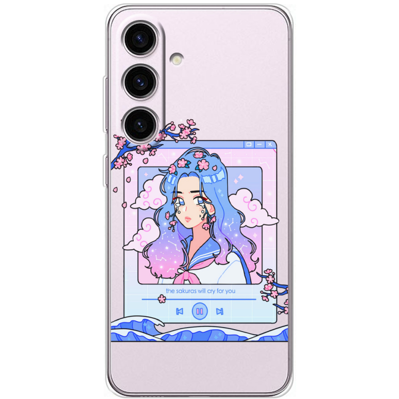 Прозорий чохол BoxFace Samsung Galaxy S25 The Sakuras Will Cry For You