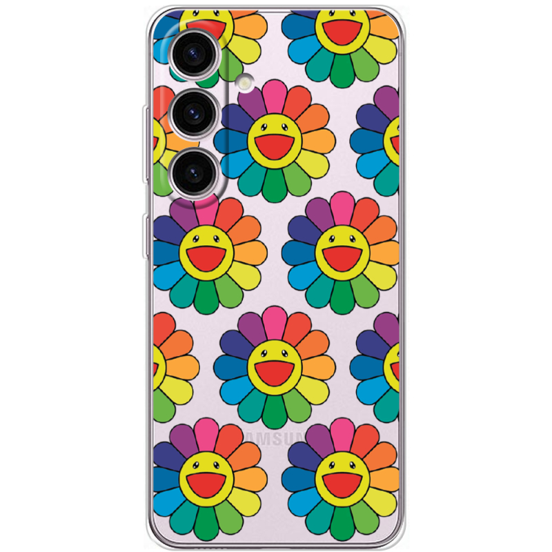 Прозорий чохол BoxFace Samsung Galaxy S25 Hippie Flowers