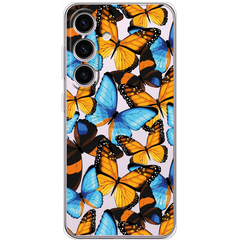 Прозорий чохол BoxFace Samsung Galaxy S25 Butterfly Morpho