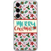 Прозорий чохол BoxFace Samsung Galaxy S25 Vintage Christmas Pattern