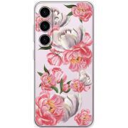 Прозорий чохол BoxFace Samsung Galaxy S25 Peony Watercolor Style