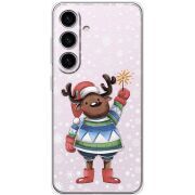 Прозорий чохол BoxFace Samsung Galaxy S25 Christmas Deer with Snow