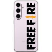 Прозорий чохол BoxFace Samsung Galaxy S25 Free Fire Black Logo