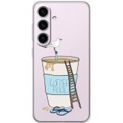 Прозорий чохол BoxFace Samsung Galaxy S25 Segull in Cofee Pool