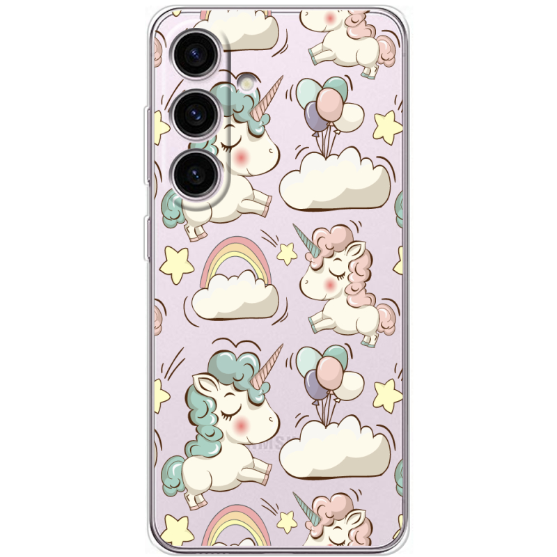 Прозорий чохол BoxFace Samsung Galaxy S25 Unicorns