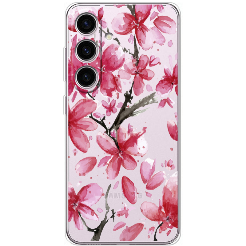 Прозорий чохол BoxFace Samsung Galaxy S25 Pink Magnolia
