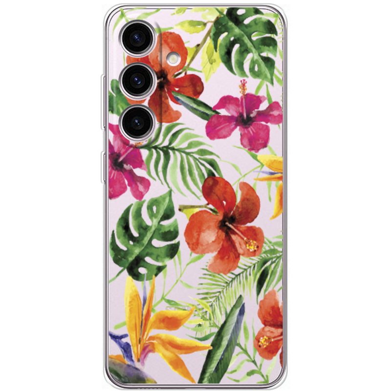 Прозорий чохол BoxFace Samsung Galaxy S25 Tropical Flowers