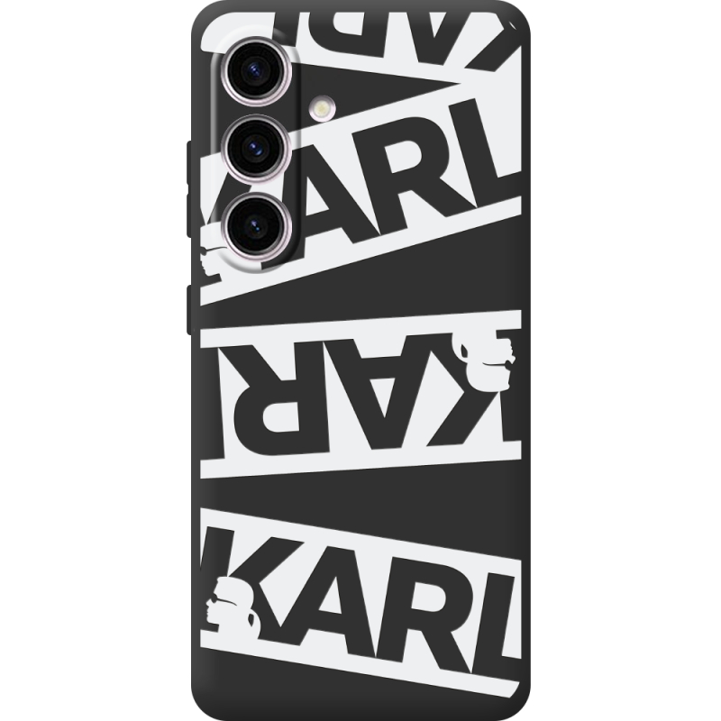 Черный чехол BoxFace Samsung Galaxy S25 White Karl