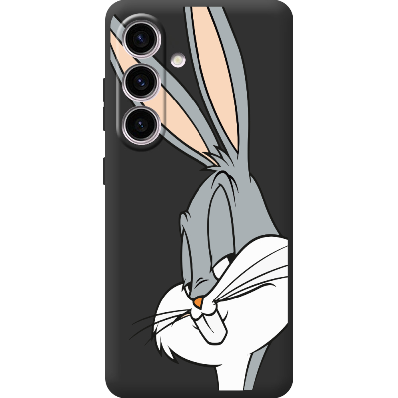 Черный чехол BoxFace Samsung Galaxy S25 Lucky Rabbit