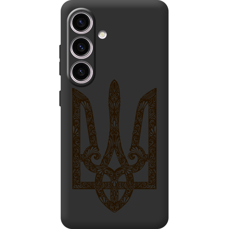 Черный чехол BoxFace Samsung Galaxy S25 Ukrainian Trident