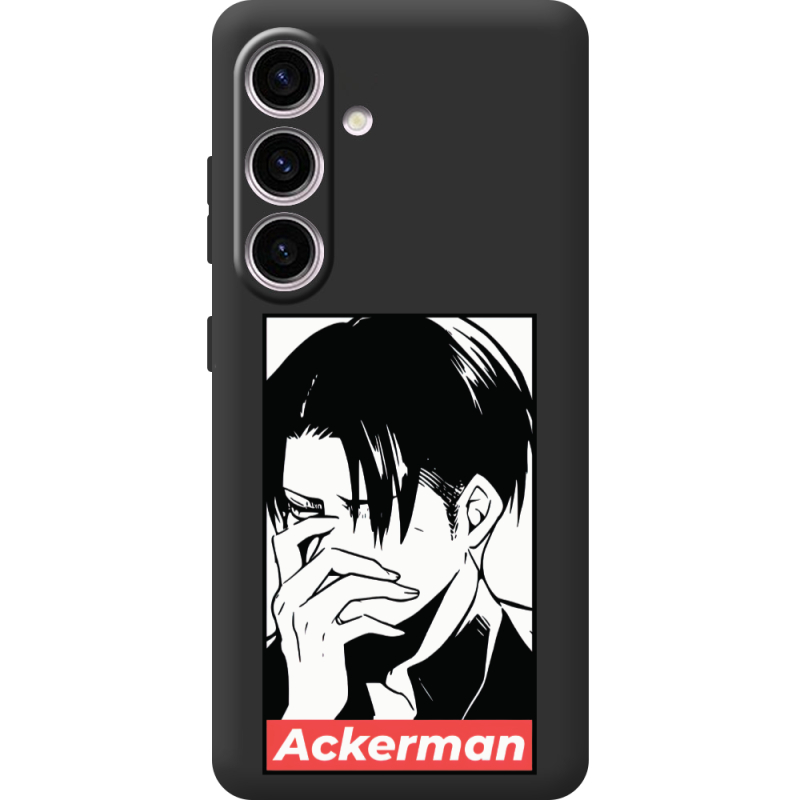 Черный чехол BoxFace Samsung Galaxy S25 Attack On Titan - Ackerman