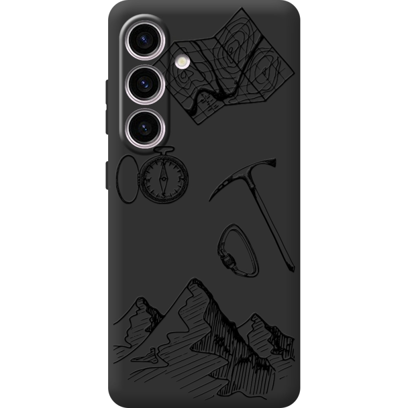 Черный чехол BoxFace Samsung Galaxy S25 Mountains