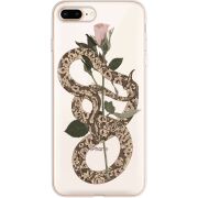 Прозрачный чехол Uprint Apple iPhone 7/8 Plus Glamor Snake