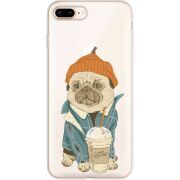 Прозрачный чехол Uprint Apple iPhone 7/8 Plus Dog Coffeeman