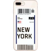 Прозрачный чехол Uprint Apple iPhone 7/8 Plus Ticket New York