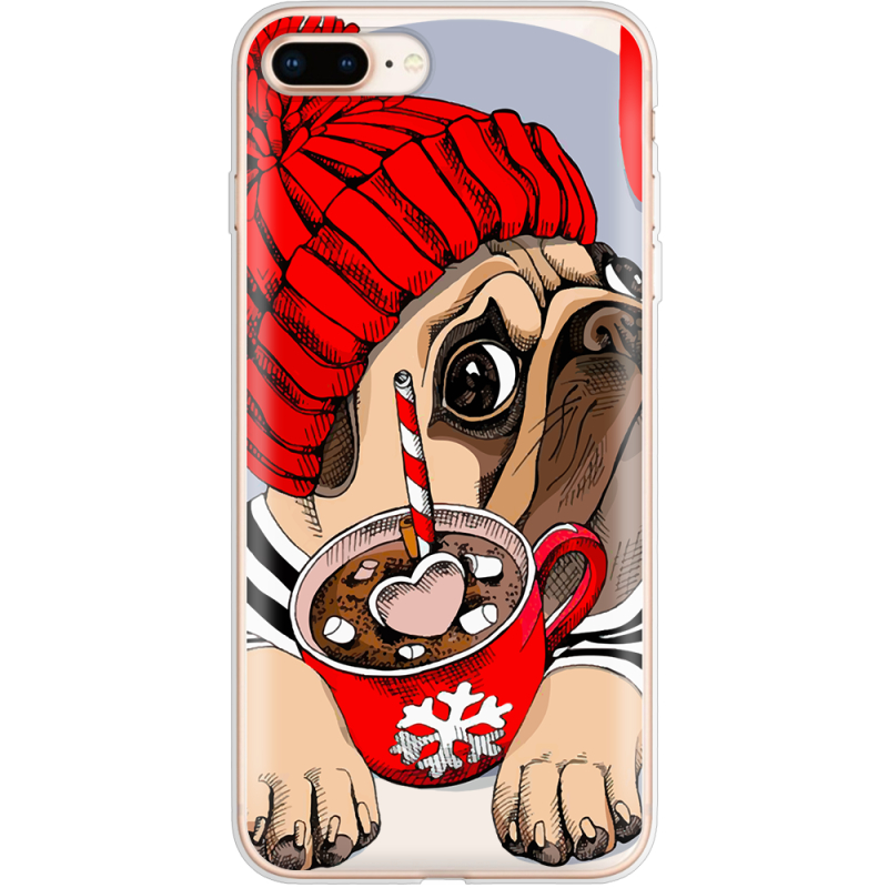 Прозрачный чехол Uprint Apple iPhone 7/8 Plus Winter Puggy