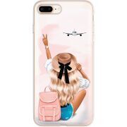 Прозрачный чехол Uprint Apple iPhone 7/8 Plus Travel Girl