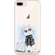 Прозрачный чехол Uprint Apple iPhone 7/8 Plus Cat Style