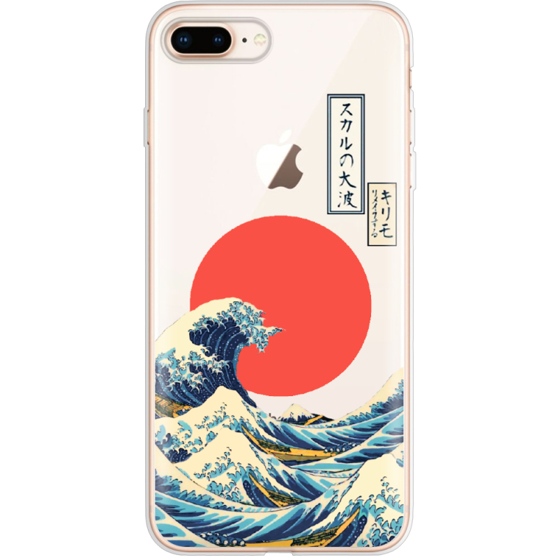 Прозрачный чехол Uprint Apple iPhone 7/8 Plus Большая волна в Канагаве