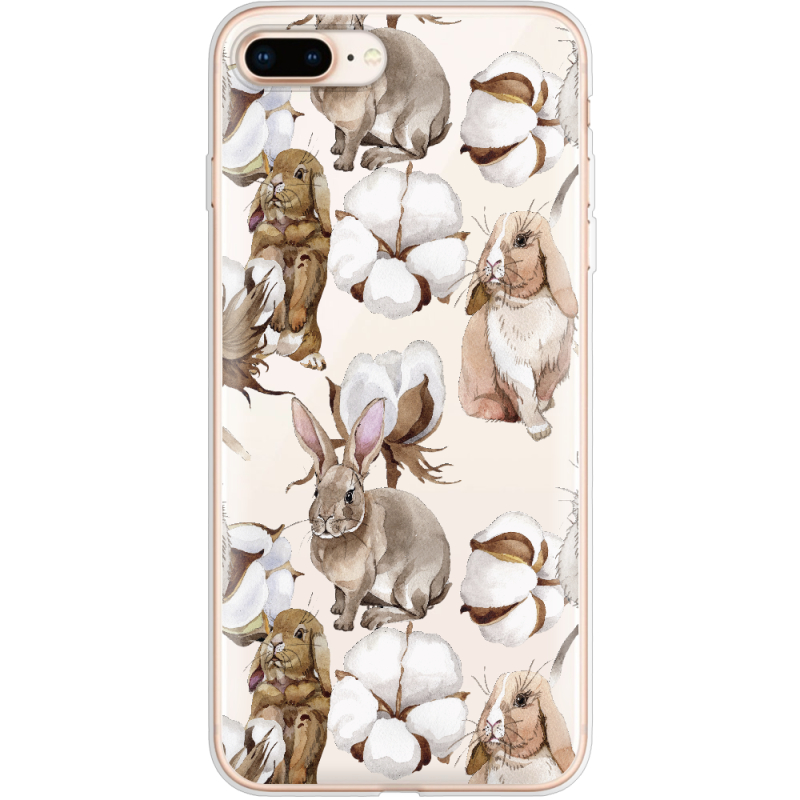 Прозрачный чехол Uprint Apple iPhone 7/8 Plus Cotton and Rabbits