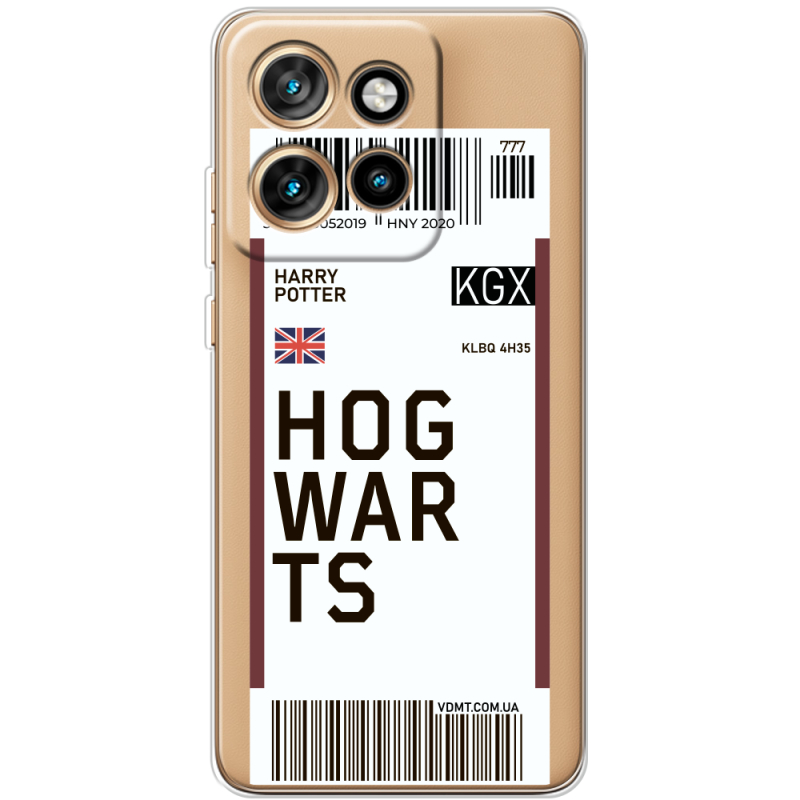 Прозорий чохол BoxFace Motorola Edge 50 Neo Ticket Hogwarts