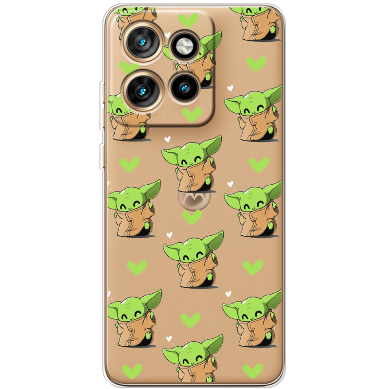 Прозорий чохол BoxFace Motorola Edge 50 Neo Pattern Baby Yoda