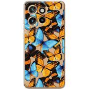 Прозорий чохол BoxFace Motorola Edge 50 Neo Butterfly Morpho
