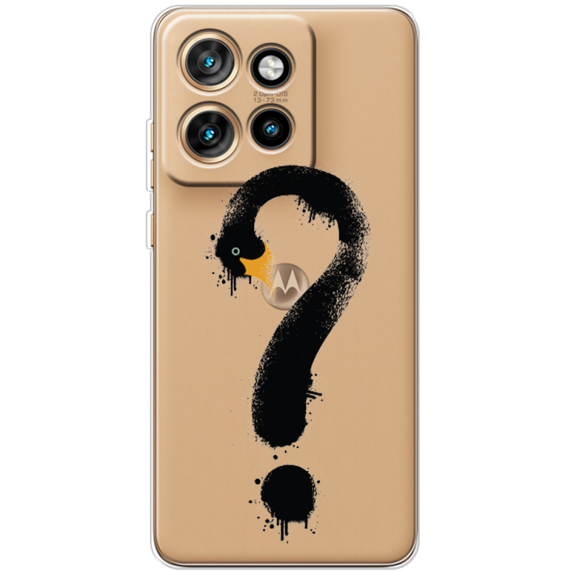 Прозорий чохол BoxFace Motorola Edge 50 Neo Swan question