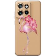 Прозорий чохол BoxFace Motorola Edge 50 Neo Floral Flamingo