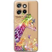 Прозорий чохол BoxFace Motorola Edge 50 Neo Colorful Giraffe