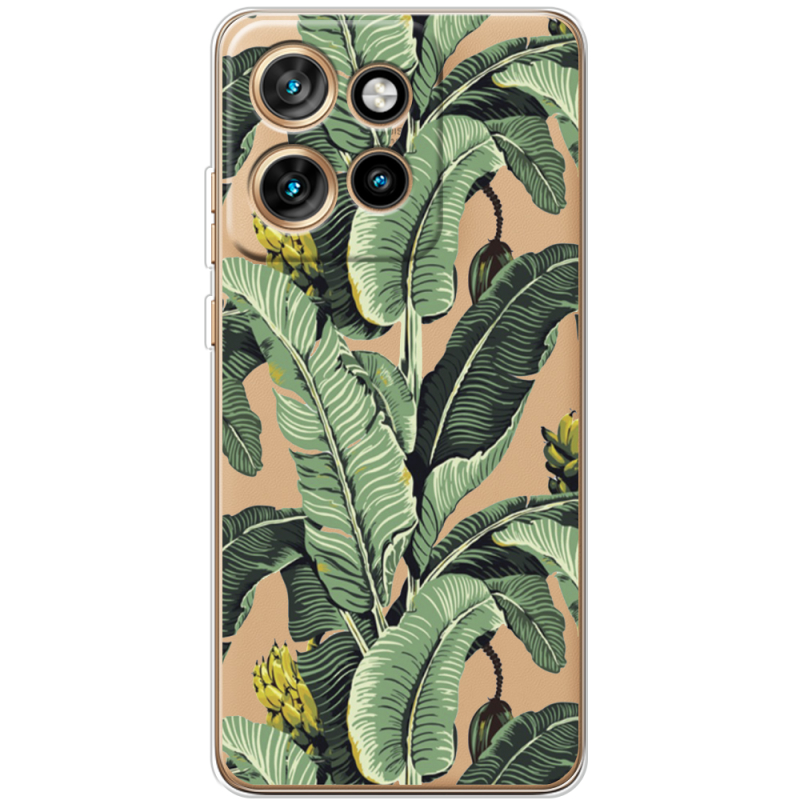 Прозорий чохол BoxFace Motorola Edge 50 Neo Banana Leaves