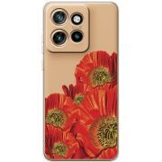 Прозорий чохол BoxFace Motorola Edge 50 Neo Red Poppies